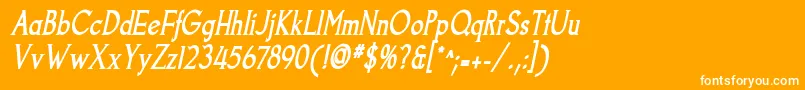 GoodfishBoldItalic Font – White Fonts on Orange Background
