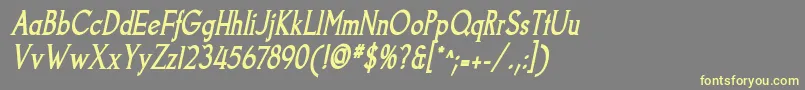 GoodfishBoldItalic Font – Yellow Fonts on Gray Background