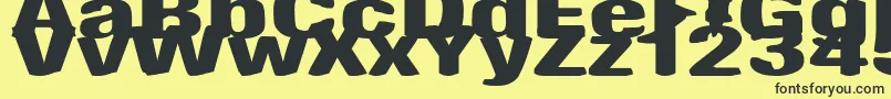 Lisätietoja AntimonyFunk-fontista AntimonyFunk-fontti – mustat fontit keltaisella taustalla