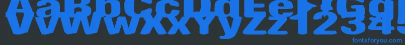 AntimonyFunkフォントについての詳細 フォントAntimonyFunk – 黒い背景に青い文字