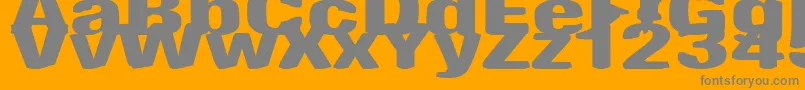 Czcionka AntimonyFunk – szare czcionki na pomarańczowym tle