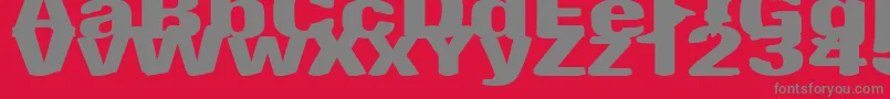AntimonyFunk Font – Gray Fonts on Red Background