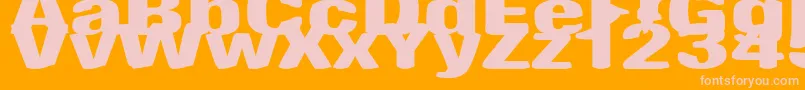 Шрифт AntimonyFunk – розовые шрифты на оранжевом фоне