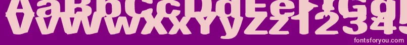 AntimonyFunk Font – Pink Fonts on Purple Background