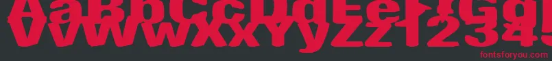 AntimonyFunk Font – Red Fonts on Black Background