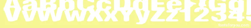 More about AntimonyFunk Font AntimonyFunk Font – White Fonts on Yellow Background