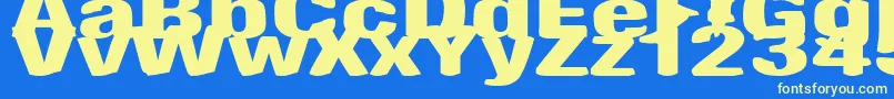 fuente AntimonyFunk – Fuentes Amarillas Sobre Fondo Azul