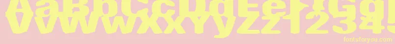 AntimonyFunk Font – Yellow Fonts on Pink Background