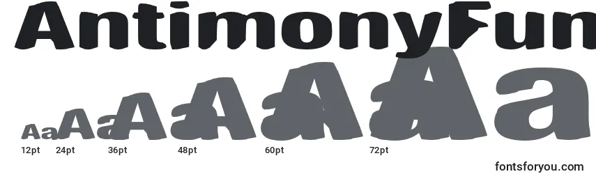 AntimonyFunk Font Sizes