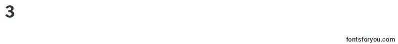 PlymouthserialXboldRegular-Schriftart – Schriften für die Ziffer 3