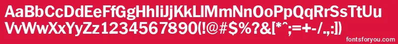 PlymouthserialXboldRegular Font – White Fonts on Red Background