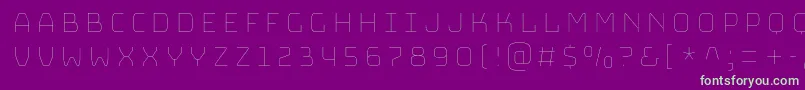 BungeehairlineRegular-Schriftart – Grüne Schriften auf violettem Hintergrund