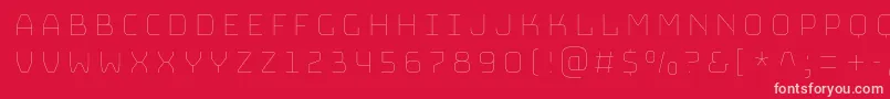 BungeehairlineRegular Font – Pink Fonts on Red Background