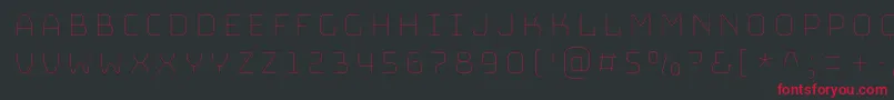 BungeehairlineRegular Font – Red Fonts on Black Background