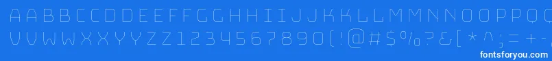 BungeehairlineRegular Font – White Fonts on Blue Background