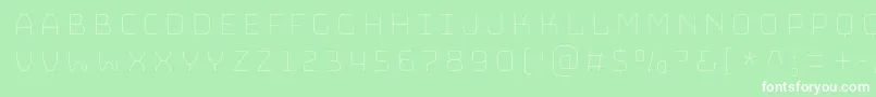 BungeehairlineRegular Font – White Fonts on Green Background