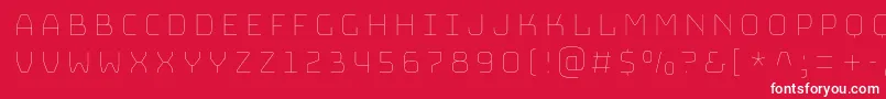 BungeehairlineRegular Font – White Fonts on Red Background