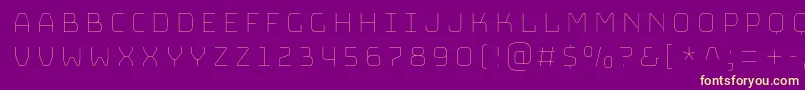 BungeehairlineRegular Font – Yellow Fonts on Purple Background