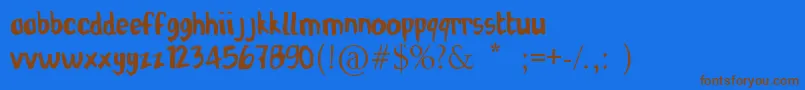 CorbeauFine Font – Brown Fonts on Blue Background