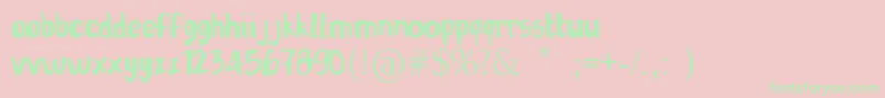 CorbeauFine Font – Green Fonts on Pink Background