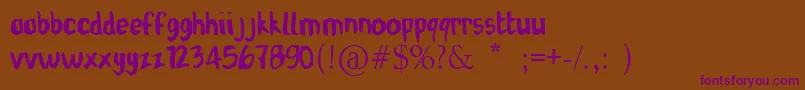 CorbeauFine Font – Purple Fonts on Brown Background