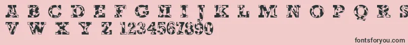 Happycow Font – Black Fonts on Pink Background