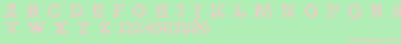 Happycow Font – Pink Fonts on Green Background