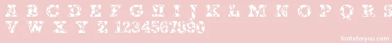 Happycow Font – White Fonts on Pink Background