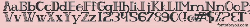 フォントPeixeses – ピンクの背景に黒い文字