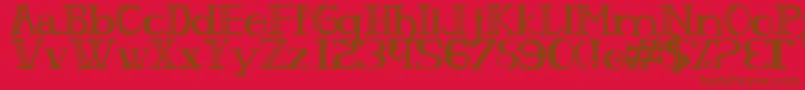 Peixeses Font – Brown Fonts on Red Background