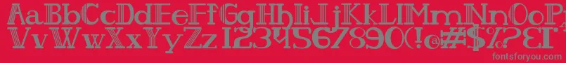 Peixeses Font – Gray Fonts on Red Background