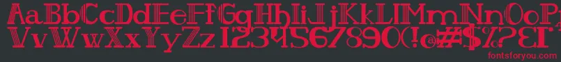 Peixeses Font – Red Fonts on Black Background