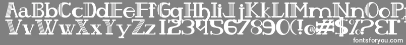 フォントPeixeses – 灰色の背景に白い文字