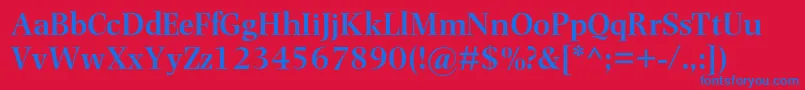 PhotinamtstdSemibold Font – Blue Fonts on Red Background