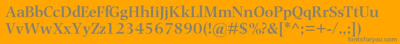 PhotinamtstdSemibold Font – Gray Fonts on Orange Background