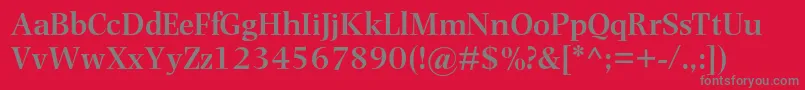 Шрифт PhotinamtstdSemibold – серые шрифты на красном фоне
