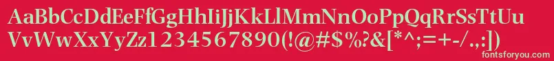 PhotinamtstdSemibold Font – Green Fonts on Red Background