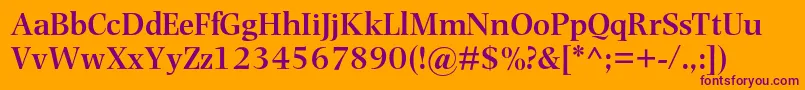 PhotinamtstdSemibold Font – Purple Fonts on Orange Background