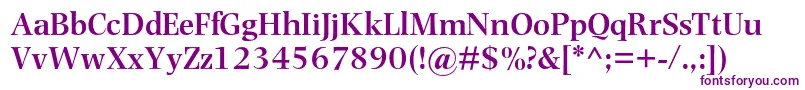 PhotinamtstdSemibold Font – Purple Fonts on White Background