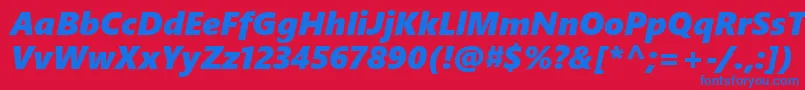 Шрифт SegoeUiBlackItalic – синие шрифты на красном фоне