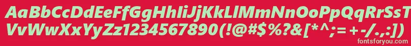 SegoeUiBlackItalic Font – Green Fonts on Red Background