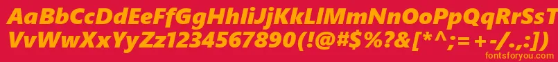 Police SegoeUiBlackItalic – polices orange sur fond rouge