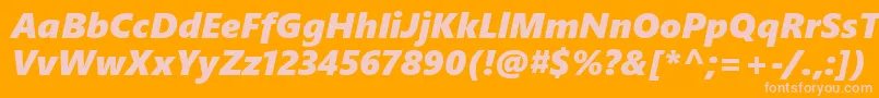 More about SegoeUiBlackItalic Font SegoeUiBlackItalic Font – Pink Fonts on Orange Background
