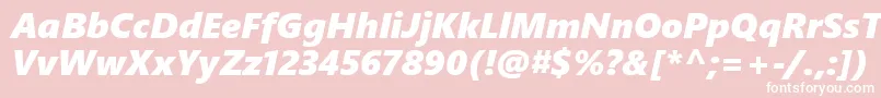 SegoeUiBlackItalic-fontti – valkoiset fontit vaaleanpunaisella taustalla