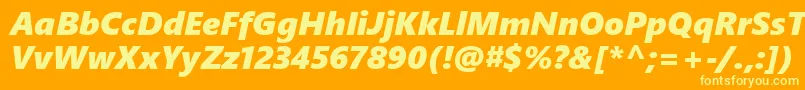 SegoeUiBlackItalic Font – Yellow Fonts on Orange Background