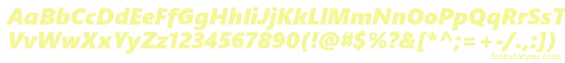 フォントSegoeUiBlackItalic – 黄色のフォント