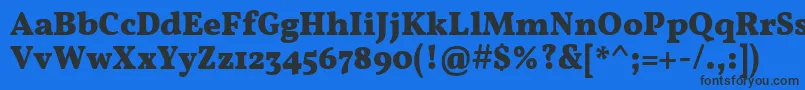 VollkornBold Font – Black Fonts on Blue Background