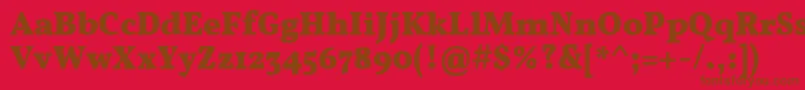 VollkornBold Font – Brown Fonts on Red Background