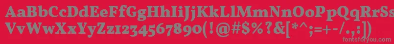 フォントVollkornBold – 赤い背景に灰色の文字