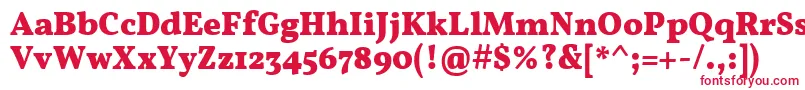 VollkornBold Font – Red Fonts on White Background